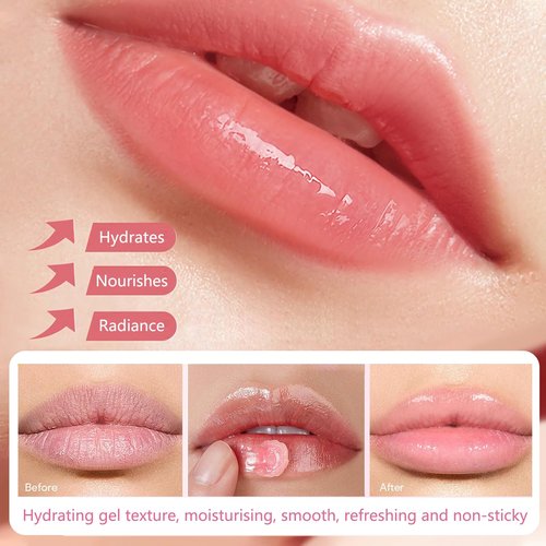 9 PCS Bee Lip Balm Lip Mask Honey Pot, Nourishing Hydrating Balm Honey Pot for Dry, Chapped & Cracked Lips with Propolis, Lip Sleeping Mask - Soften, Smooth & Reduce Lip Lines