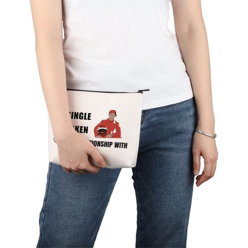 PWHAOO racing Inspired Gift Car Racer Fan Makeup Bag Cosmetic Bag Racing Fandom Car Racing Fan Merch