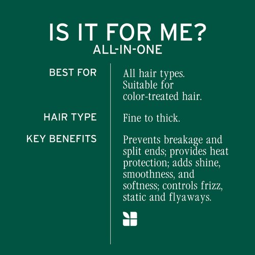 BIOLAGE All-In-One Multi-Benefit Spray - Leave-In Treatment, Heat Protectant, Shine, Frizz Control, For All Hair Types, Coconut Oil, Vegan & Paraben-Free, 8.4 Fl Oz, packaging may vary