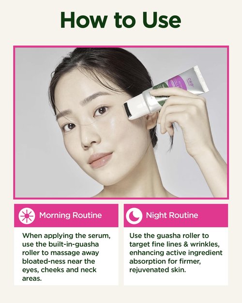 CKD Gua Sha Face Serum - Retinol Collagen Lifting Serum for Firming, Tightening, and Instant Face Lifting. Wrinkle Reduction with Massage Roller. Korean Skin Care. 1.35 fl oz