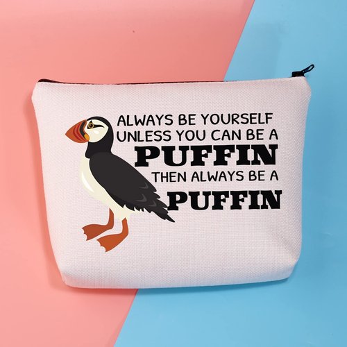 BDPWSS Puffins Gifts Puffin Bird Lover Gift Always Be Yourself Unless You Can Be A Puffin Then Always Be A Puffin Makeup Bag (Can be Puffin)