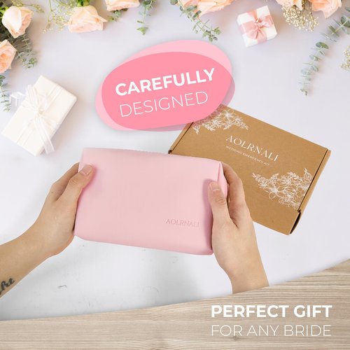 AOLRNALI Bridal Emergency Kit for Wedding Day, Wedding Essentials Survival Set for Team Bride, Must-Have 30+ Essentials Travel Kit with Makeup Bag