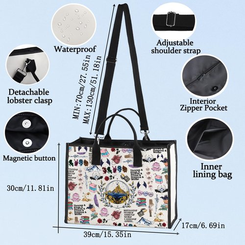 BWWKTOP Bookish Makeup Bag Book Lovers Gifts Bookworm Makeup Zipper Pouch Bag Bookish Merchandise (PHYSA BG)