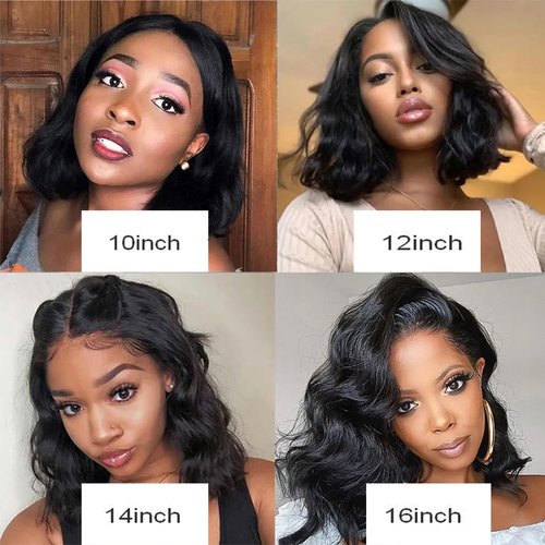 Umeiw Short Bob Wigs Human Hair 13x4 Lace Front Wigs Human Hair Pre Plucked Wigs for Black Women Short Glueless Wig Body Wave Lace Front Human Hair Wig Beginners Friendly 10 Inch
