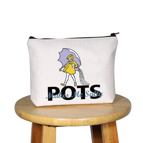 G2TUP POTS Awareness Gift POTS Makes Me Salty Makeup Bag POTS Syndrome Fighter Warrior Cosmetic Bag Dysautonomia Awareness Gift (POTS Makes Me Salty MB)