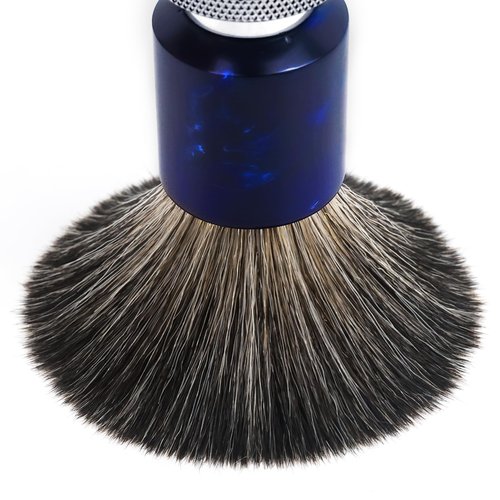 Doladaes Shaving Brush for Men, Shave Brush soft and dense, Stainless Steel Handle,Ultra-Strong Nut Structure,Minimal Shedding, Fast Lather,The best shave of your life! Blue Pearl