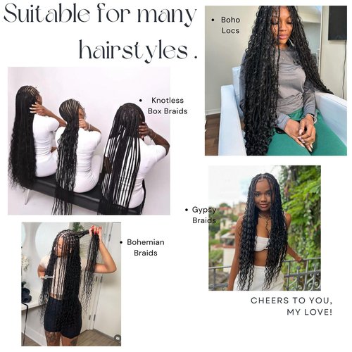 Boho Human Braiding Hair Curly for Boho Braids Human Boho Braiding Hair Boho Curly Hair for Braiding 24 inch