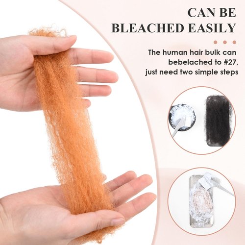 Teresa Afro Kinkys Bulk Human Hair For Twists, Afro Kinky-Curly Human Hair Bulk For Dreadlocks Extensions,Bulk Human Braiding Hair Afro Kinky Twist Extensions Natural And Soft(12 Inch, 30g/Pack)