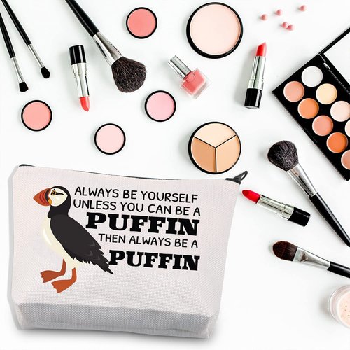 BDPWSS Puffins Gifts Puffin Bird Lover Gift Always Be Yourself Unless You Can Be A Puffin Then Always Be A Puffin Makeup Bag (Can be Puffin)