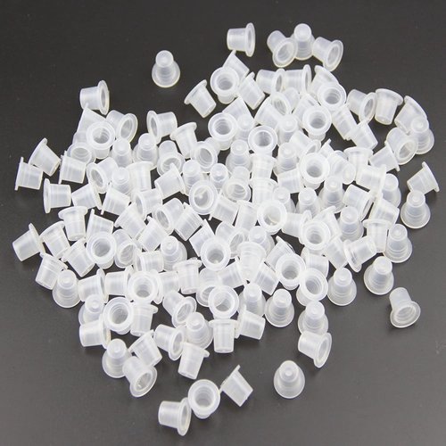 Disposable Ink Cups,500pcs Plastic Small Tattoo Ink Cups Supplies #9 Tattoo Ink Cup Holder for Tattoo Ink,Pigment Rings Cups for Tattoo Tools and Tattoo Supplies (S)