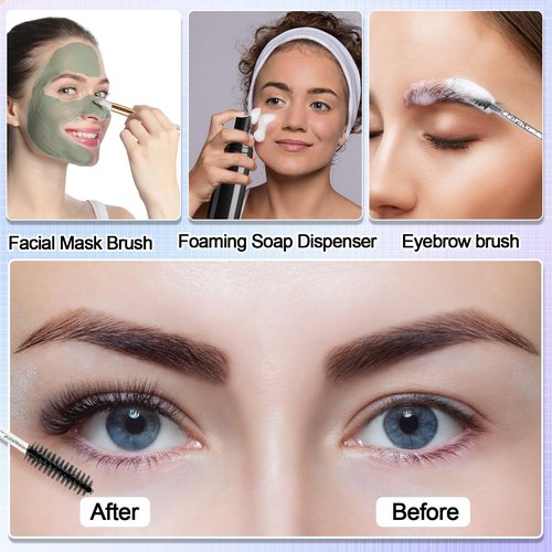 Zhehao 150 Pcs Lash Shampoo Kit Bottle Brushes Bulk 30 Eyelash Dispensers 30 Lash Shampoo Brushes 30 Reusable Aftercare Bag 30 Eyelash Pipes 30 Extension Aftercare Cards(Black)