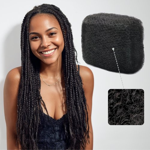 IUC Afro Kinkys Bulk Human Hair (16 Inch, 50g, Natural Black) 4C Afro Kinky-Curly 100% Human Hair, Ideal for Braiding, Twists, Dreadlocks, Loc Repair, Kid-Friendly