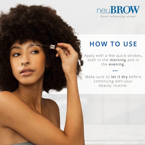 neuBROW Brow Enhancing Serum by Skin Research Laboratories - 1.5 mL Eye Brow Serum for Defined, Fuller & Thicker-Looking Hair Brows - Advanced Formula Promotes Natural & Healthy Appearance of Brows