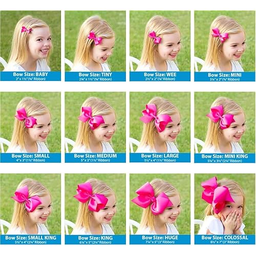 Wee Ones Girls' Sheer Iridescent and Grosgrain Overlay Hair Bow on a WeeStay Hair Clip, King, White
