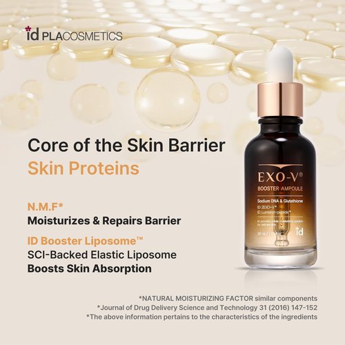 idplacosmetics EXO-V Booster Ampoule 1.01 fl.oz (30ml) – Exosome Serum (720,000 PPM) with PDRN & Glutathione, Korean Skincare Microneedling Serum, for Smoother-Looking Texture & Elasticity Support.