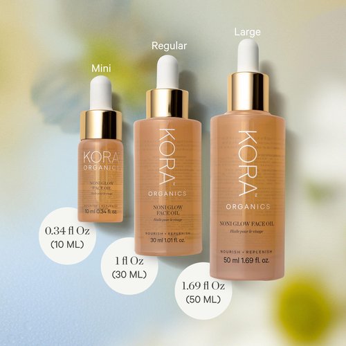 KORA Organics Noni Glow Hydrating Face Oil with Antioxidants, Nourish & Illuminate, Certified Organic, Cruelty Free, 0.34 fl oz