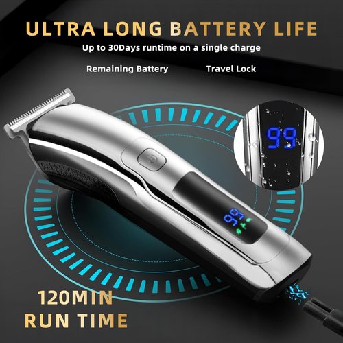 ritarga Premium Beard Trimmer for Men, 20 Length Settings, Waterproof Electric Razor for Men, Hair Trimmer, Nose Hair Trimmer, Cordless Hair Clippers, All-in-One Grooming Kit