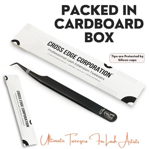 My Lash Tools Fiber Tip Lash Tweezers for Eyelash Extension Curved 90 Degree Angle Boot Tweezer Best for Volume, Individual Isolation & Classic Lashes Stainless Steel Lash Supply (CEC-F08/01)