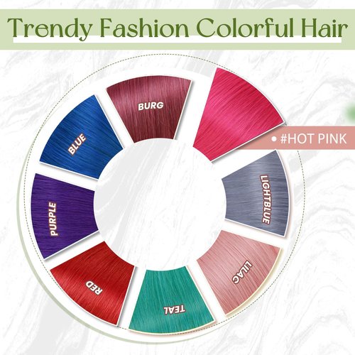 RUNATURE Tape in Hair Extensions Human Hair 22 Inch Hot Pink Hair Extensions Tape Ins Skin Weft Invisible Pink Tape in Extensions Highlighted Colored Hair, Tangle-free 25g 10pcs