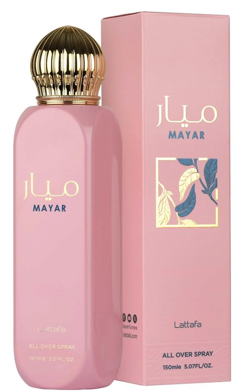 Lattafa Mayar – Fruity, Floral, Sweet, Amber – All Over Spray Long-Lasting Fragrance for Women, 5.07 Ounce / 150 ml