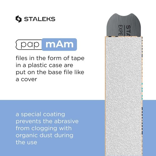 STALEKS PRO White Disposable Abrasive Tape papmAm Expert in a Plastic case 100 grit