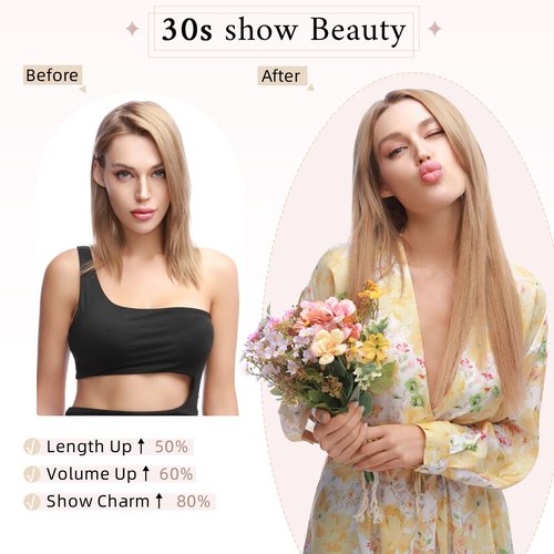 SEGO One Piece Clip in Extensions, 5 Clips Real Human Hair Extensions, Long Straight, 14 inches, #02 Dark Brown