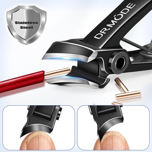 Toenail Clippers for Thick Toenails for Seniors, Large Toe Nail Clippers for Men Thick Ingrown Nails with Wide Jaw Opening, Heavy Duty Upgraded Slanted Curved Finger Nail Clippers Adult Nail Cutter