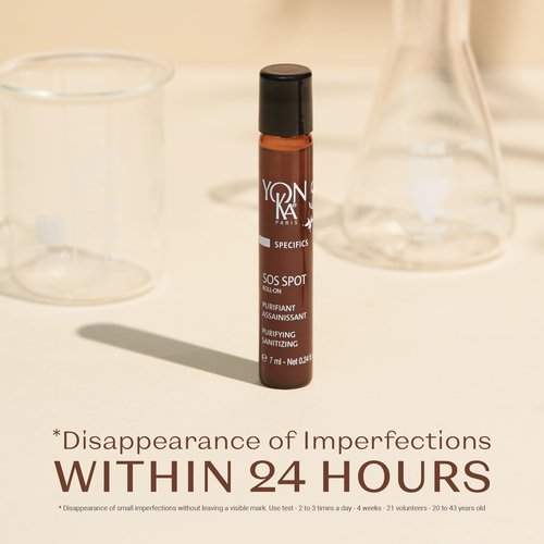 Yon-Ka SOS Spot Acne Treatment | Roll On Natural Lactic Acid to Clear Breakouts | 0.24 fl oz