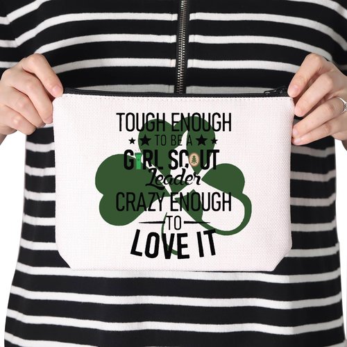Leader Gift Tough Enough To Be A Leader Crazy Enough To Love It Zipper Pouch Makeup Bag (Tough Leader)