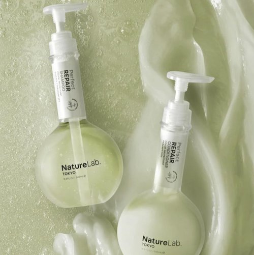 NatureLab.TOKYO Perfect Repair Shampoo & Conditioner Duo - Japanese Shampoo and Conditioner for Damaged, Color-Treated Hair - Penetrates Roots and Restores Strands - Japanese Hair Care - 11.5oz each