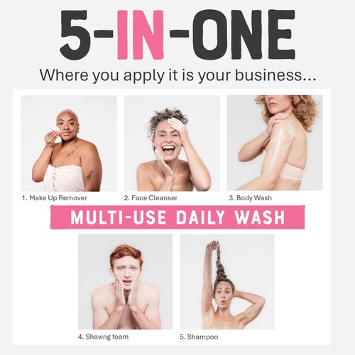 DR. LIPP All Ways Cleanser 100ml – 5-in-ONE Moisturizing Body Wash, Face Cleanser, Make-Up Remover, Shampoo & Shaving gel – 100% Natural Aloe Vera & Coconut Oil, Vegetarian & Fragrance Free