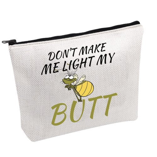 FOTAP Funny Firefly Raymond Cosmetic Bag Frog Princess Gifts Princess Friends Ray Inspired Gifts Princess Lover Gift (BUTT)