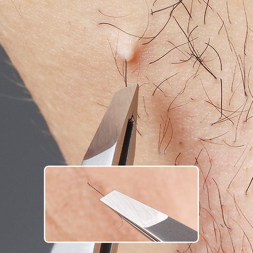ZERNBER Eyebrow Hair Removal Tweezers, Slant Tweezer Handmade Professional Eyebrow Facial & Hair Remover Better closure Stainless Steel