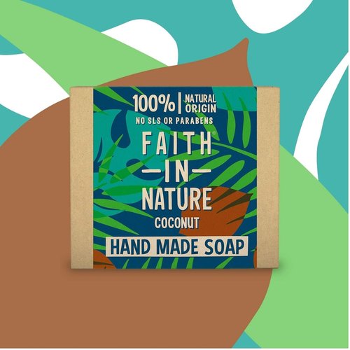 FAITH IN NATURE Coconut Soap Bar, 100 GR
