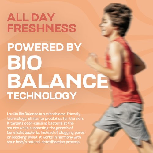 Lavilin Natural Aluminum-Free Deodorant Stick for Teens - Up to 48 Hours of Protection - Natural Formula - 60ml