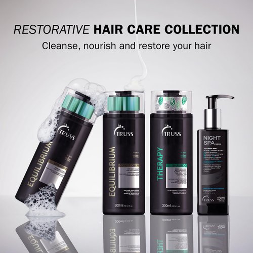TRUSS Equilibrium Conditioner for Oily Scalp - Hydrating Conditioner with Keratin & Argan Oil - Balancing Formula for Oily Scalp & Dry Ends - Reduces Frizz & Restores Softness (10.14 oz)