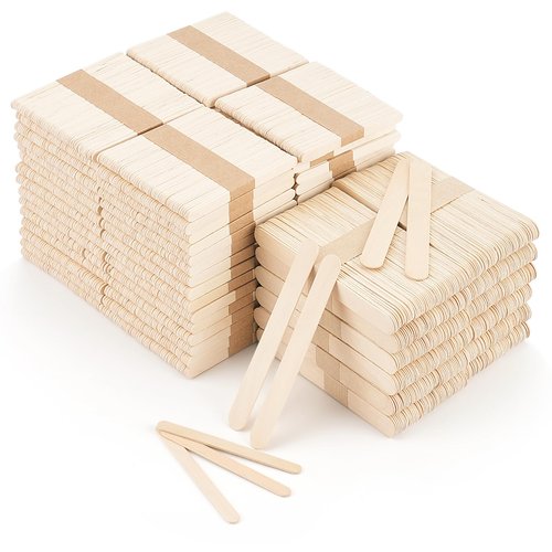 EWVVSS 2 Style 2000 Pcs Wax Sticks for Hair Removal Splinter-Free Wooden Waxing Sticks Large Wax Applicator Sticks Wax Stick for Body and Face, Craft Sticks,Popsicle Sticks, 6-Inch & 4.5-Inch
