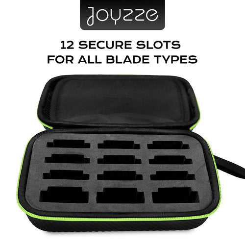 JOYZZE Blades Storage Case (12 Blades) (Blade Storage Case Green - Holds 12 Blades)