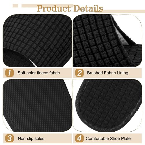 Bunnycool 12 Pairs Disposable Slippers for Guests Open Toe Spa Slippers Bulk Disposable Sandals Soft Fleece for Man Women Spa Hotel Wedding Shoeless Home(Beige, Khaki, Light Gray, Black)