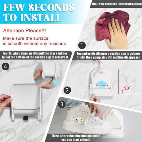 Foldable Shower Foot Rest for Shaving Legs|Reusable Foot Pedal with Strong Suction Force | Shower Step with Anti-Slip Pedal | Shower Stool for Pregnant Woman & Back Pain Suffers