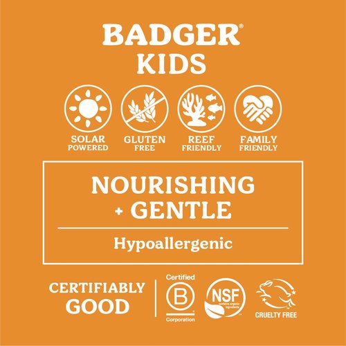 Badger Kids Mineral Sunscreen Combo, SPF 40 Cream + SPF 35 Kids Face Stick, Organic Sunscreens w/Mineral Zinc Oxide, Water Resistant, Reef Safe Broad Spectrum, Tangerine & Vanilla Scent, 2-Count