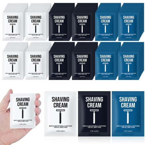 Shaving Cream Bulk Travel 8ml/0.28fl oz,Disposable Shaving Cream in Bulk Travel Shave Cream for Hotel Homeless （Jasmine, white tea and Unscented,pack of 300)