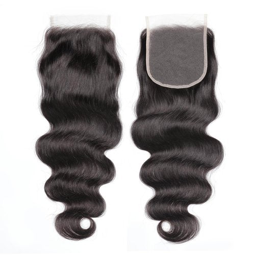 5x5 Transparent HD Lace Closure Human Hair Body wave Closure Unprocessed Virgin Human Hair Invisible Lace Frontal Closure Pre Plucked with Baby Hair Natural Black Color 14 inch
