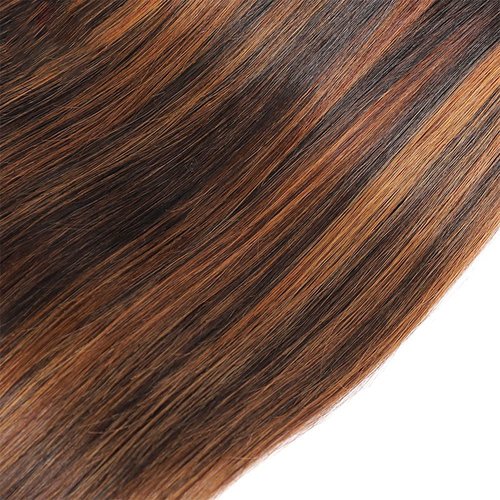 P430 Highlight Brown Bundles Human Hair Bundles 24 26 28 Inch Straight Wave P4/30 Highlight Bundle Brown Bundle Unprocessed Brazilian Virgin Hair Quick Weave Hair for Black Women