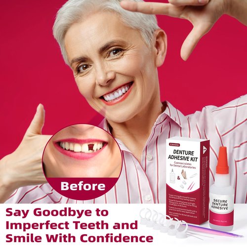 Dental Lab Instant Bonding Dental Glue (1oz), Repair Cracks & Secure Loose Teeth, Experience a Secure Bond That Lasts from Days to Weeks