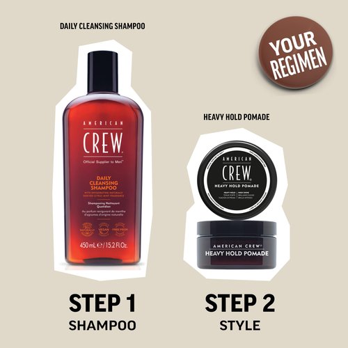 American Crew Men's Hair Pomade, Like Styling Gel with Heavy Hold & High Shine, Stocking Stuffer for Him, 3 oz