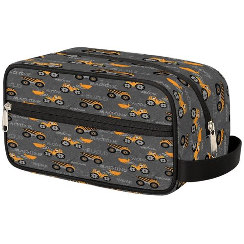 Truck Tractor Cars Hanging Toiletry Bag,Travel Hygiene Kits for Boys Mens,Waterproof Makeup Carry-on Bags,Cosmetic Bag,TSA Approved Shave Dopp Kit for Toiletries Shower Bathroom Accessories Gifts