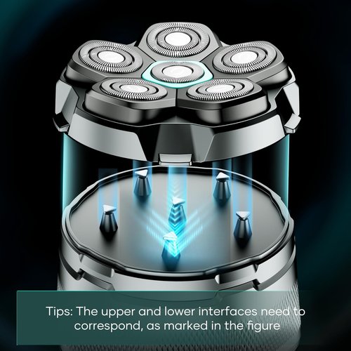 Head Shavers for Bald Men - kensen 6D Cordless Bald Head Shavers for Men, Body Shaver for Mens for Bald Heads and Face IPX6 Waterproof Wet/Dry Use LED Display Balding Clippers Heads Razor Mens Gift