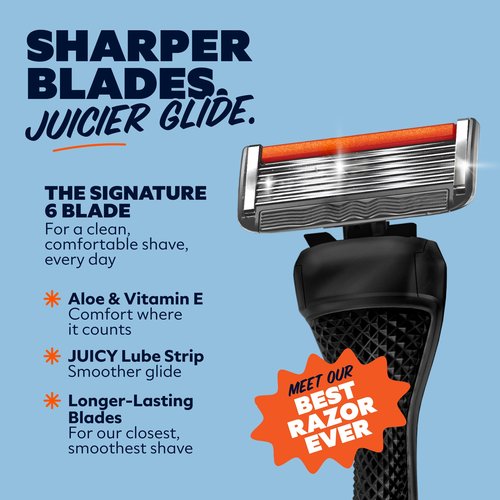 Dollar Shave Club | Ultimate Shave Set | 4 Extra Close Refill Cartridges, 1 Handle, 1 Prep Scrub 3 ounce, 1 Shave Cream 6 ounce, 1 Post Shave Dew 3.4 ounce