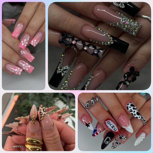 OPMADM 3 Boxes Nail Charms and Gems Nail Art Charms Charms for Nails Design Rhinestones for Nails Caviar Beads Pearls